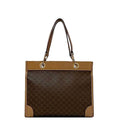 Celine Handbag Brown Macadam Tote Bag Leather