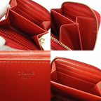 Celine Compact Zipped Wallet 10 B663 bfl.27 ed CC Charm Calfskin Red — view 6