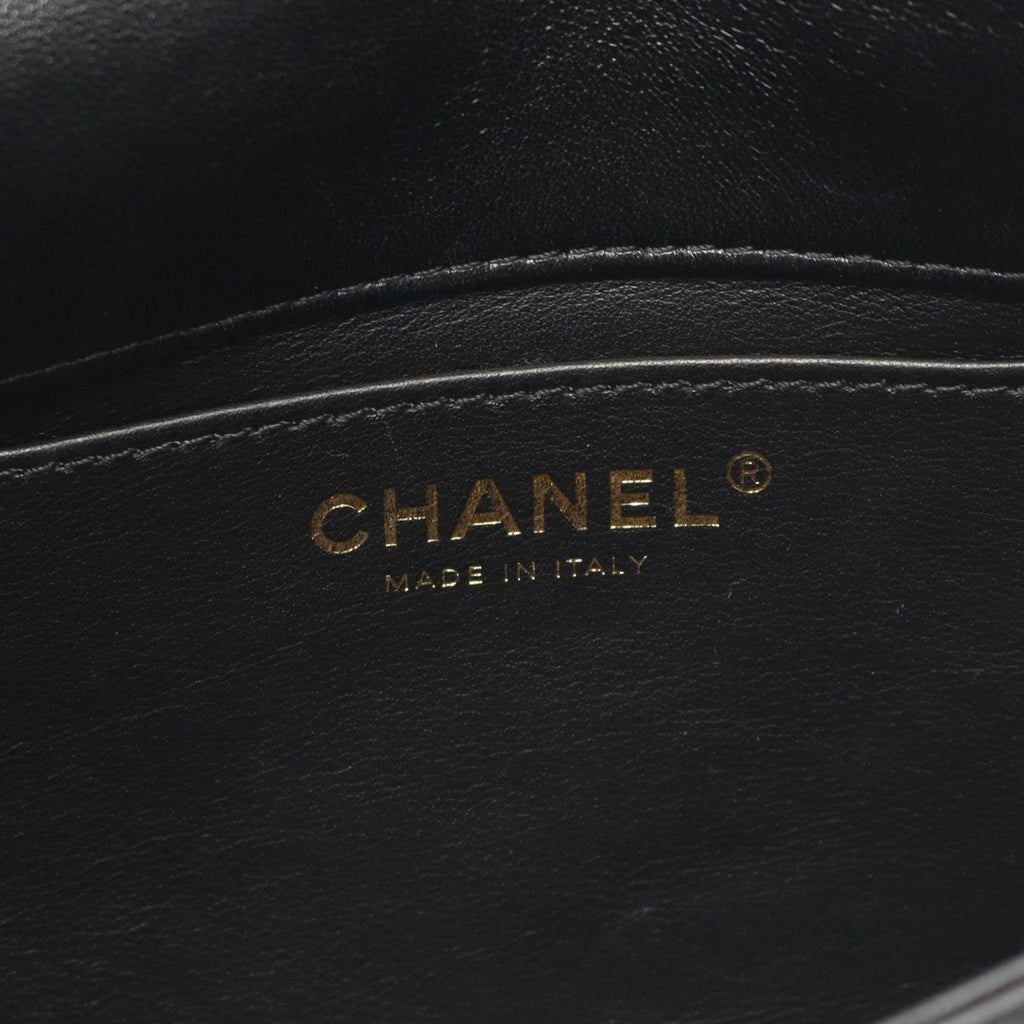 Chanel Shoulder Bag Quilted Black Lambskin Small — view 4