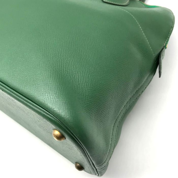 Hermes Bolide 35 Green Epsom Gold Hand Ba Handbag — view 4