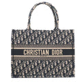 Dior Oblique Book Tote Canvas Navy