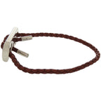 Hermes Leather 925 Silver Hardware Brown Bracelet 1126 — view 4