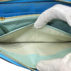 Loewe Wallet Long Round Zipper Anagram Leather Sky Blue Mint — view 5