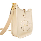 Hermes Shoulder Bag Evelyne TPM Taurillon Clemence Nata Gold — view 2