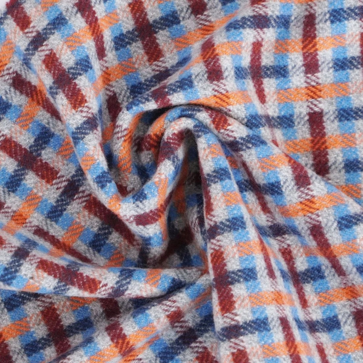 Hermes Muffler Shawl Ecose Logo Cashmere Scarf — view 4