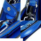 Fendi Peekaboo ISeeU Cross Blue Leather 2-Way Shoulder Bag — view 6