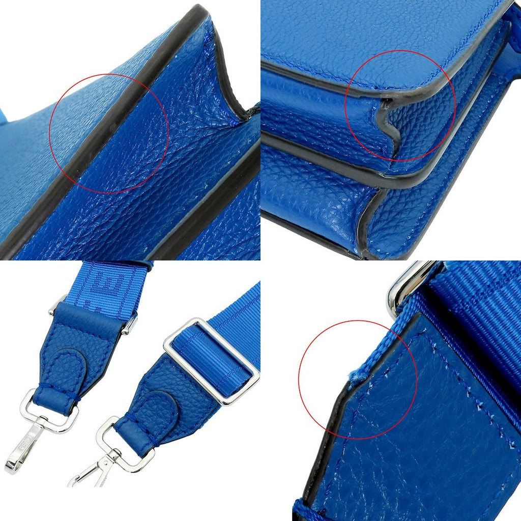 Fendi Peekaboo ISeeU Cross Blue Leather 2-Way Shoulder Bag — view 7