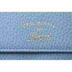 Gucci Wallet Bifold Long Swing Leather Blue — view 2