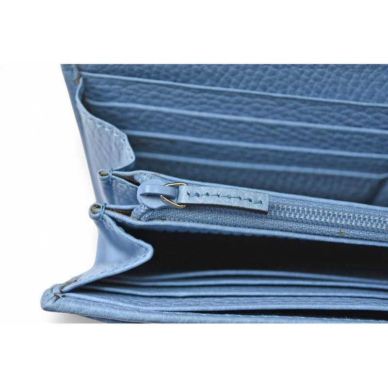 Gucci Wallet Bifold Long Swing Leather Blue — view 5