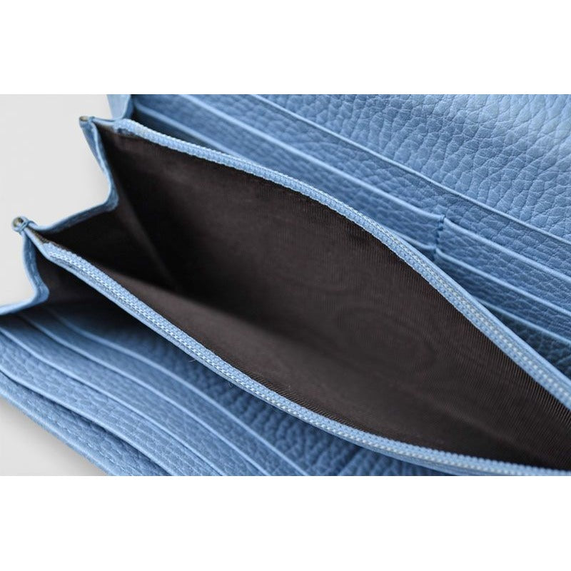 Gucci Wallet Bifold Long Swing Leather Blue — view 7