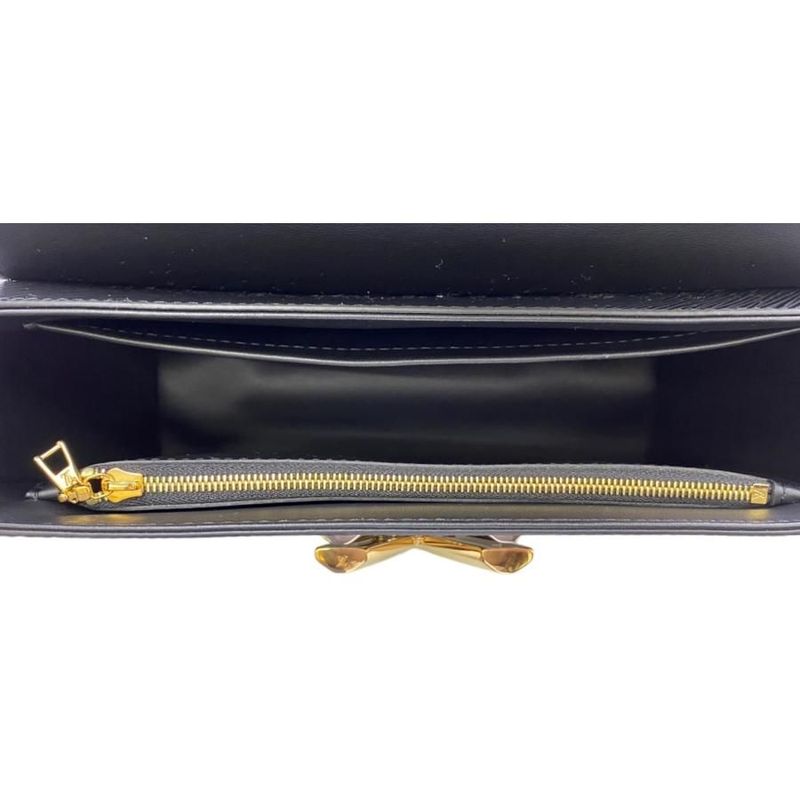 Louis Vuitton Twist MM Epi Noir Black Handbag with Strap Box and Storage — view 4