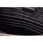 Prada Clutch Bag Travel Pouch Saffiano Patch Patchwork Black Azzurro — view 8