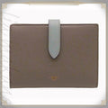 Celine Medium Strap Wallet Calfskin Pebble Glaze Mineral Blue Bicolor