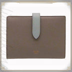 Celine Medium Strap Wallet Calfskin Pebble Glaze Mineral Blue Bicolor
