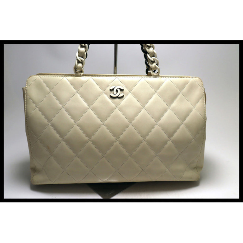 Chanel Quilted Plastic Chain Tote — view 2