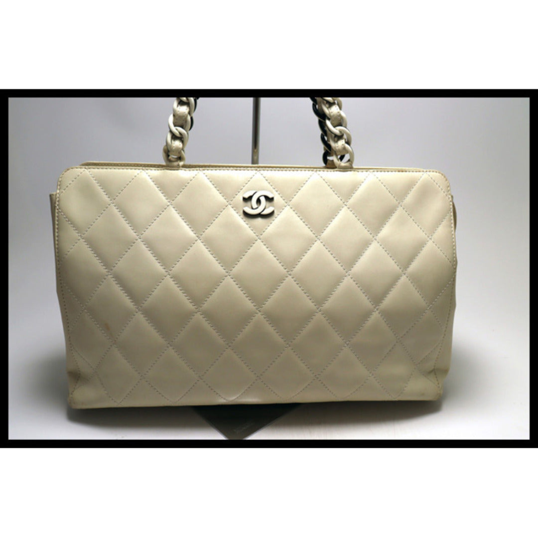 Chanel Quilted Plastic Chain Tote — view 2