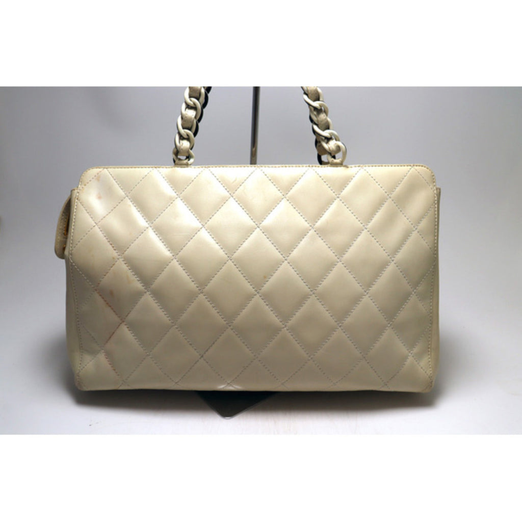 Chanel Quilted Plastic Chain Tote — view 3