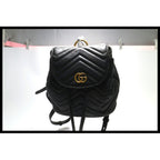 Gucci GG Marmont Backpack Leather Black — view 2