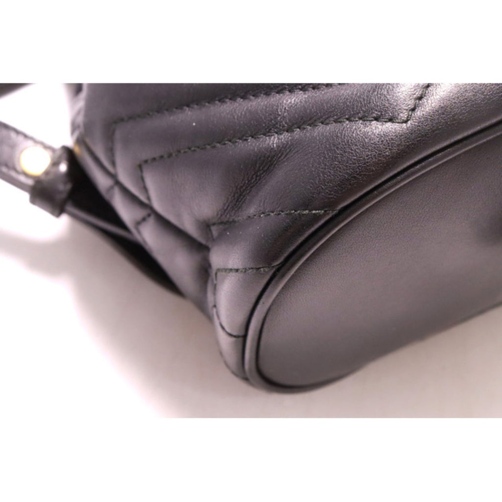 Gucci GG Marmont Backpack Leather Black — view 5