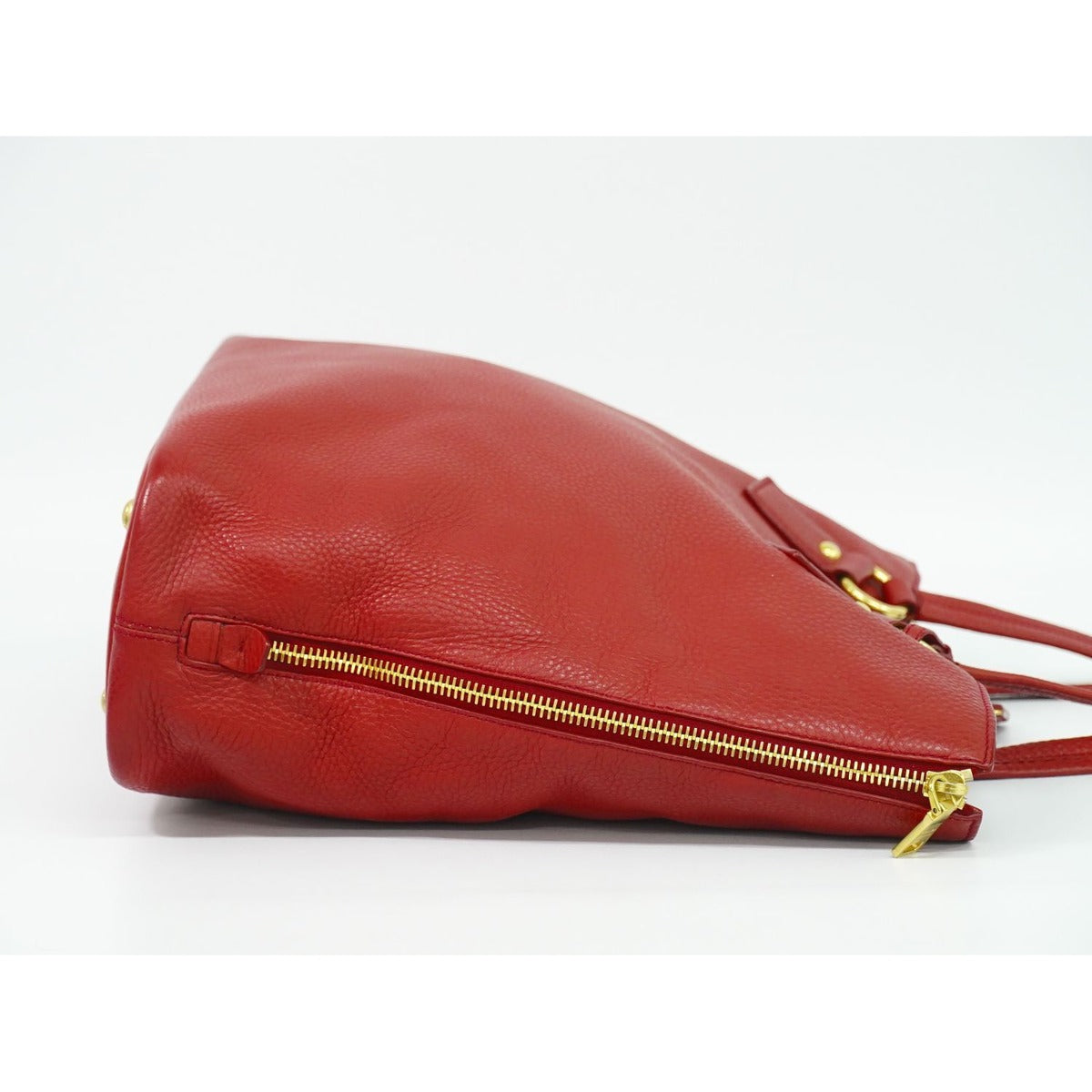 Prada Leather Shoulder Bag Tote Red — view 5