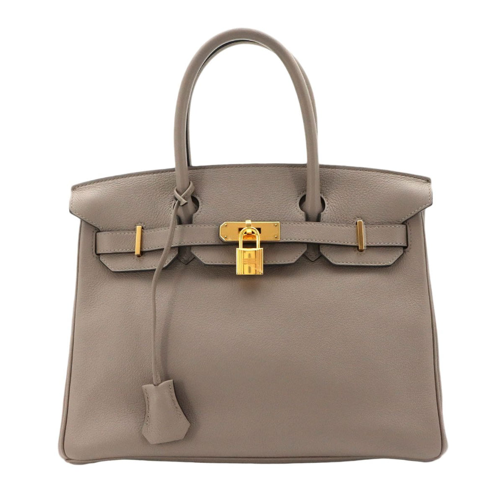 Hermes Birkin 30 Taurillon Noviyo Griasphalt Hand Bag Gold