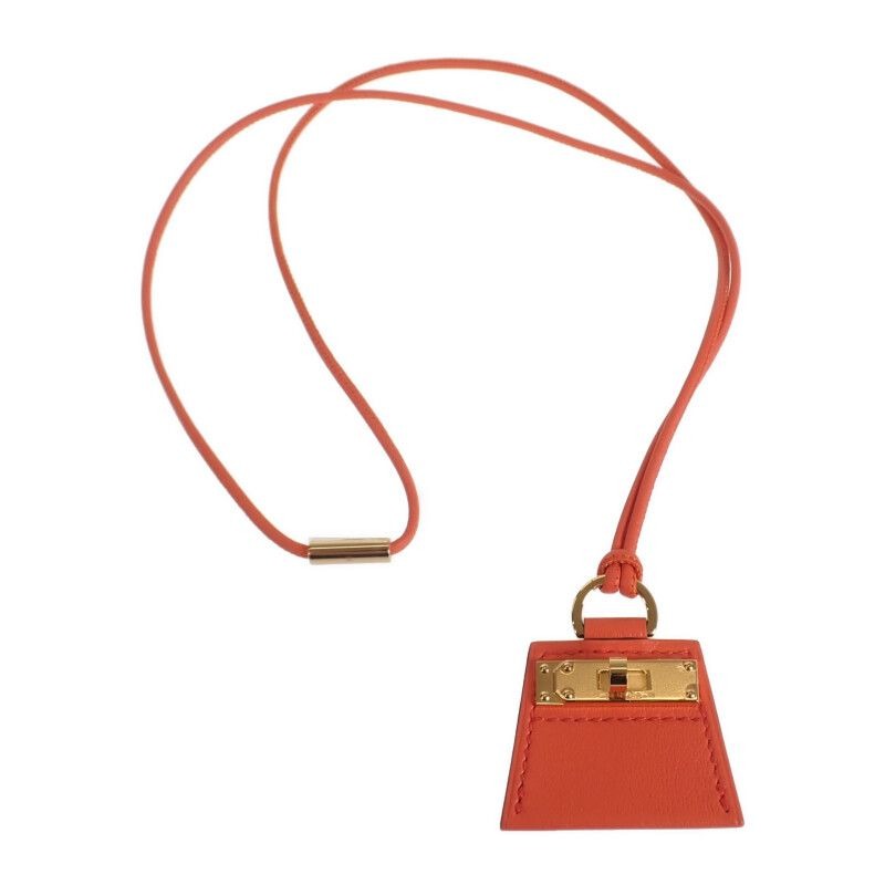 Hermes Monpty Kelly PM Necklace Swift Oranje Poppy Orange — view 2