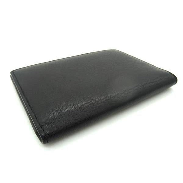 Dior Card Case Homme Black Leather CD Logo Silver — view 2