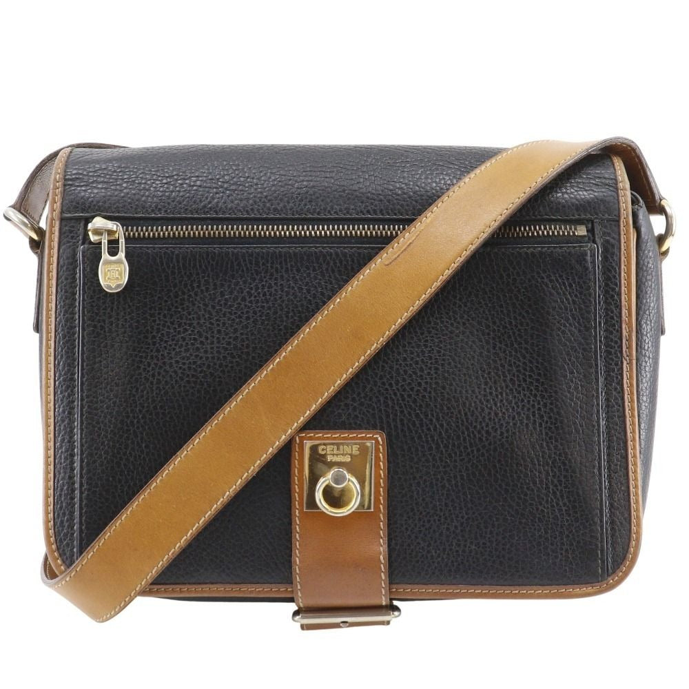 Celine Vintage Calf Black Shoulder Bag