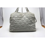 CHANEL No 16 Jumbo CC Logo Metal Fittings Tote Handbag — view 3
