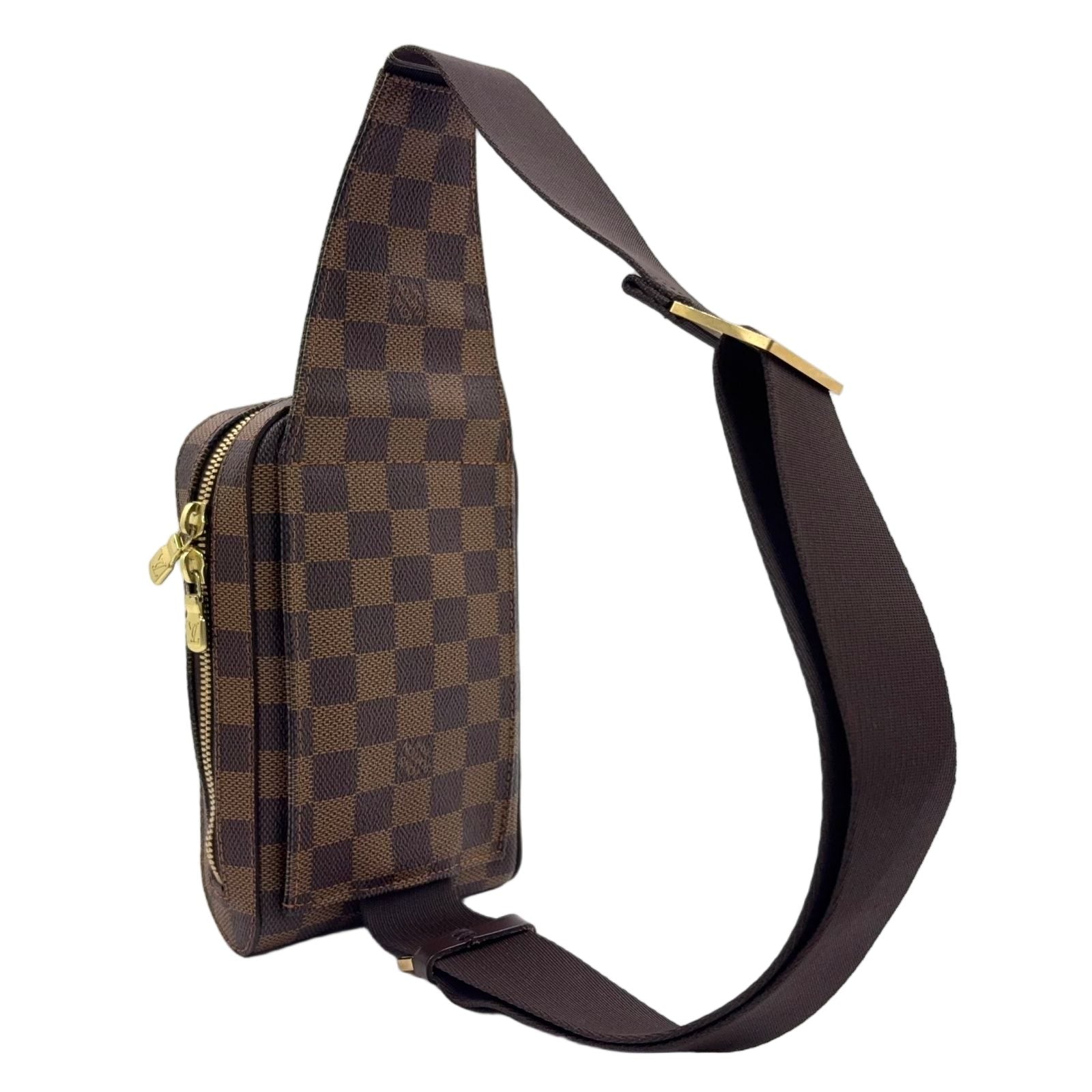 Louis Vuitton Damier Geronimos Leather Brown Belt Bag Gold — view 2
