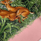 Hermes Scarf Carre 90 Equateur Equatorial Animal Bird Allover Silk Pink Bag — view 8