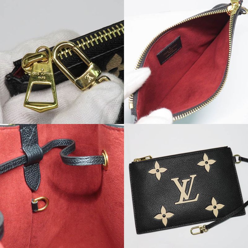 Louis Vuitton Neo Noe MM Bicolor Monogram Empreinte Black Handbag — view 8