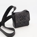 Chanel Quilted Shoulder Bag Leather Black