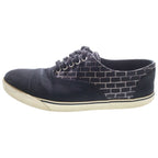 Celine Canvas Low Cut Sneakers Black White