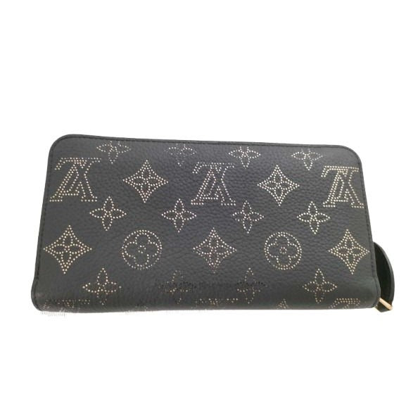 Louis Vuitton Monogram Mahina Zippy Wallet Black Gold Leather — view 2