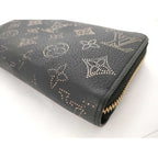 Louis Vuitton Monogram Mahina Zippy Wallet Black Gold Leather — view 4