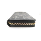 Louis Vuitton Monogram Mahina Zippy Wallet Black Gold Leather — view 5