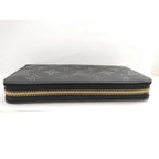 Louis Vuitton Monogram Mahina Zippy Wallet Black Gold Leather — view 6