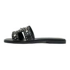 Hermes Oran Studded Sandals Size 38 Black Apparel Shoes