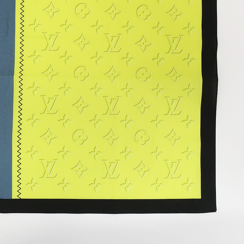 Louis Vuitton Handkerchief Monogram Logo Yellow Blue — view 6