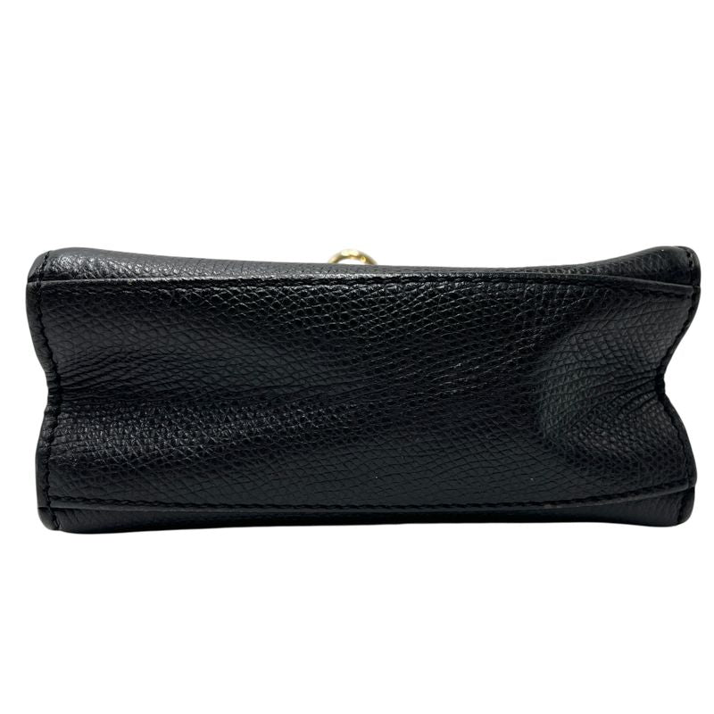 Celine Handbag Leather Gold Hardware Mini Vintage Black — view 5