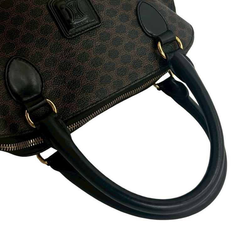 Celine Vintage Macadam Blason Logo Pattern Leather