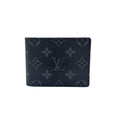 Louis Vuitton Portefeuille Calf Monogram Eclipse Leather Black Bifold Wallet