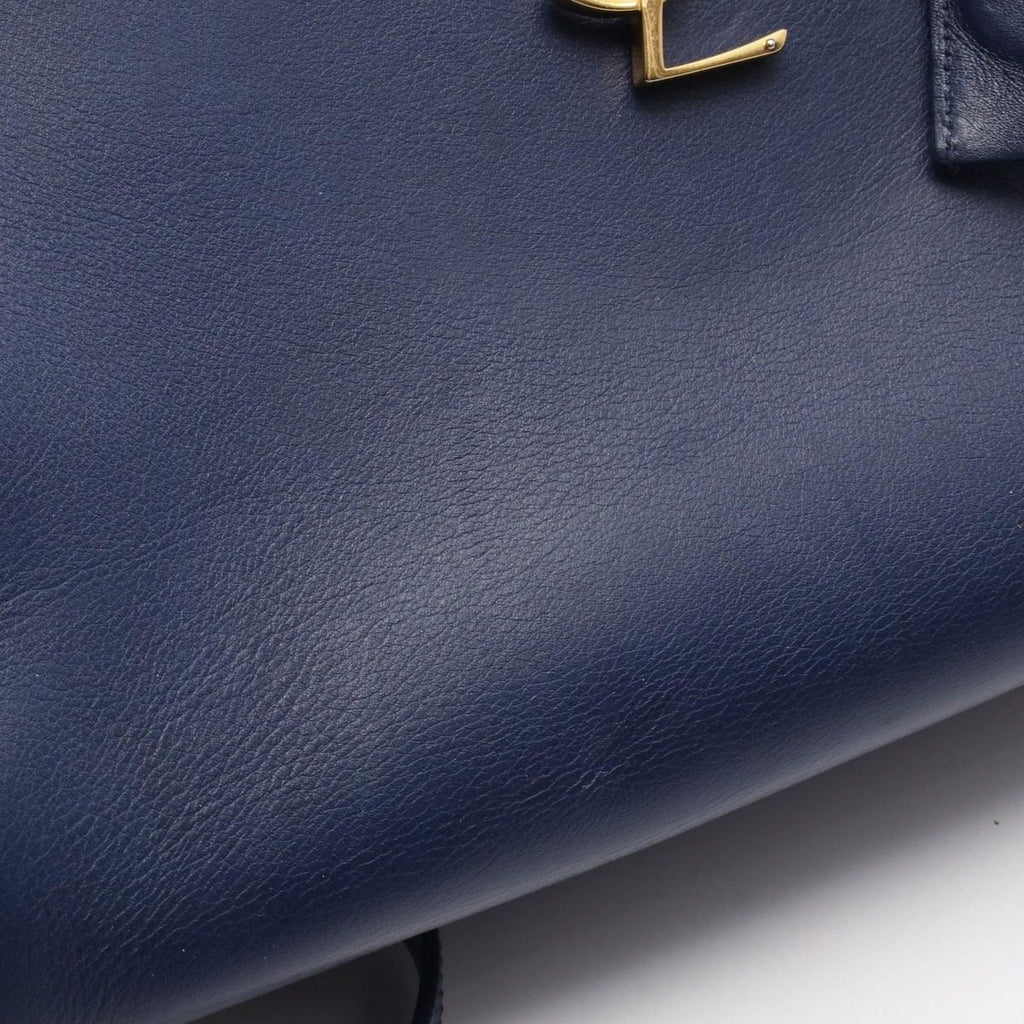 Saint Laurent Paris Handbag Cabas Small 2-Way Navy Leather — view 7