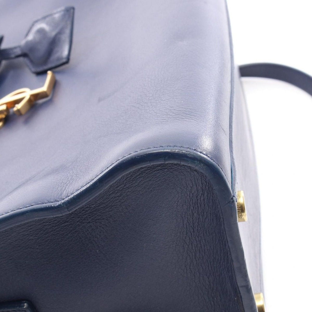 Saint Laurent Paris Handbag Cabas Small 2-Way Navy Leather — view 8