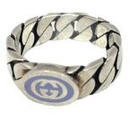 Gucci Ring Interlocking G 15 AG 925 Silver Antiqued