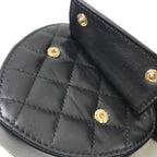 Chanel Heart Chain Wallet Quilted Lambskin Shoulder Bag Black Gold — view 8