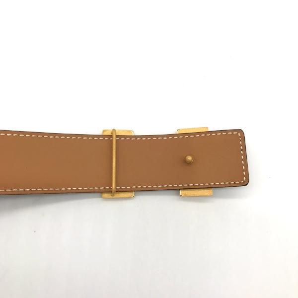 Hermes Leather Constance Buckle Reversible Belt 70 Black Gold — view 5