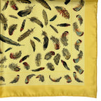 Hermes Silk Scarf Feather Print Yellow — view 5