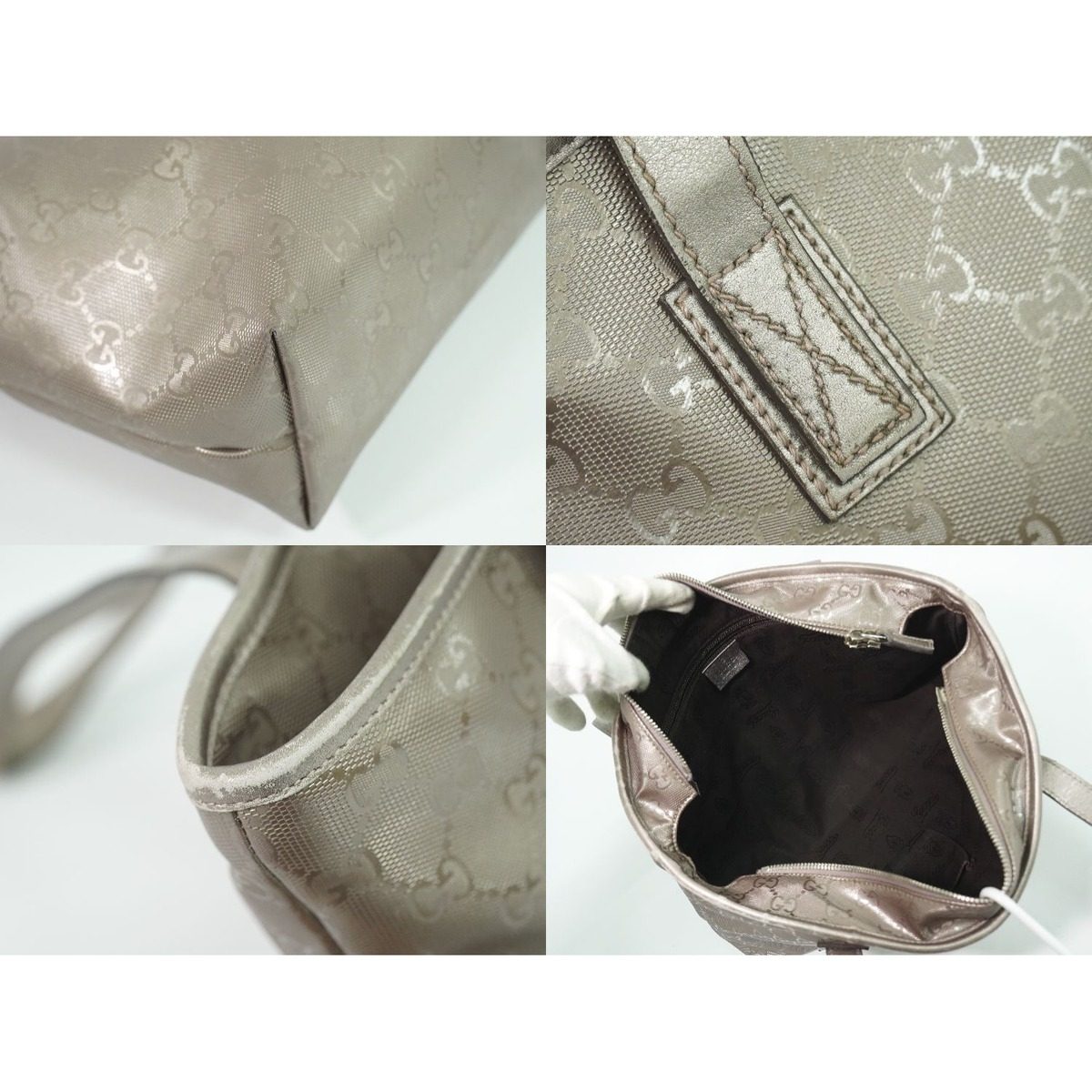 Gucci GG Supreme Tote Champagne Gold — view 8